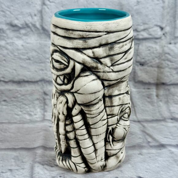 Biggs Tiki Rummy Mummy Tiki Mug Black And White Glaze 2019 - Picture 5 of 5